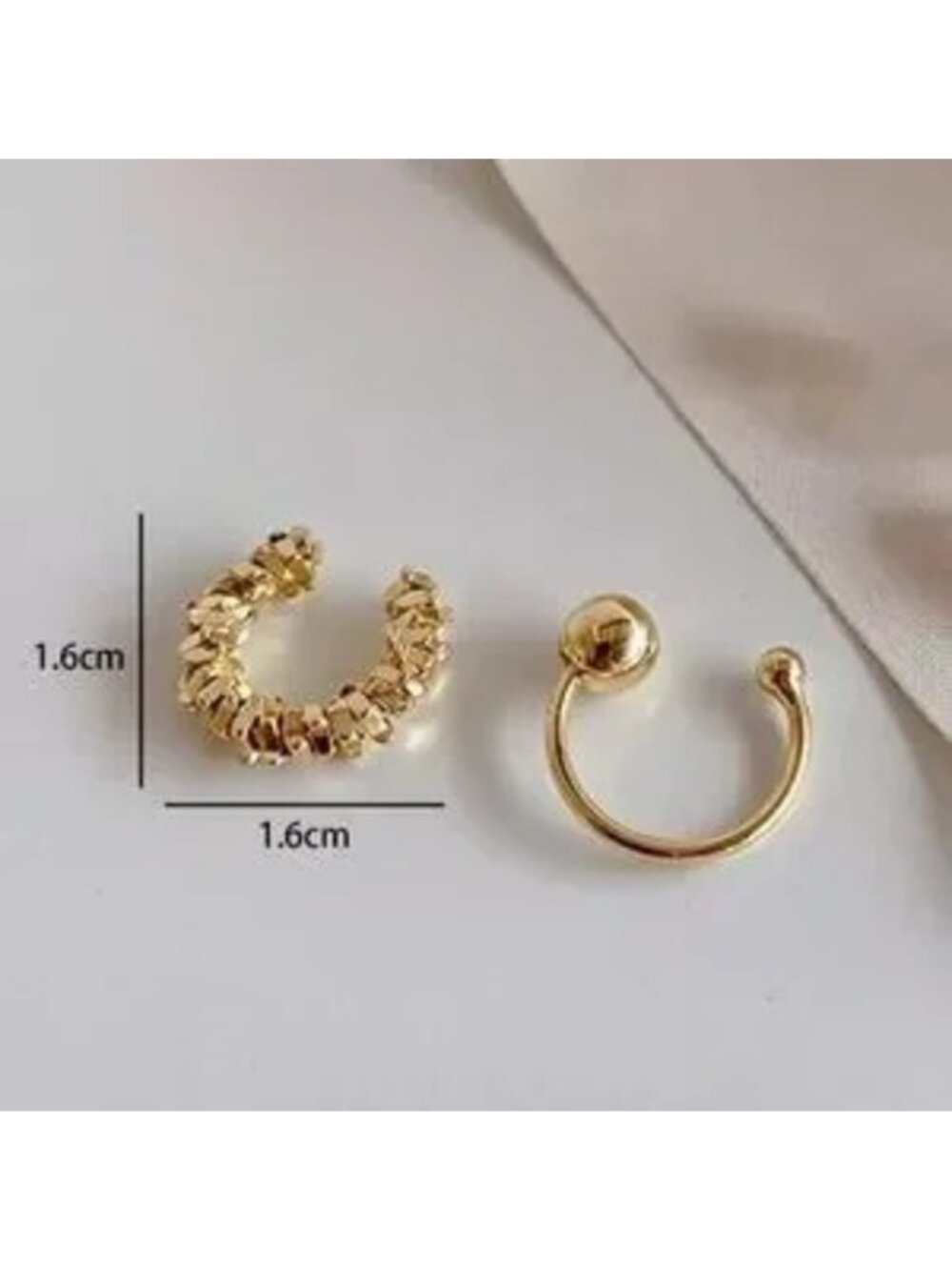 Gold 2pc Ear Cuffs
